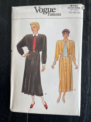 Vintage Vogue Patterns #9131 Size 14 16 18 Uncut Factory Folded