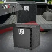 Black Aluminum Truck Pickup Tool Box Storage w/ T-Bar Lock&Keys 18"x17.7"x18"