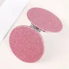 Glitter Handheld Mirror Shiny Vanity Mirror Portable Round Makeup Mirror Women
