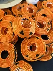 30 Orange Halloween Mini Pumpkin Jack O Lantern Decoration Table LANTERNS ONLY