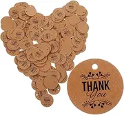 KALLORY 200pcs Paper Present Tags with Pre Punched Blank Decorative Labels for Weddings Events and Valentine Day Easy to Use with Twine for Personal Messages