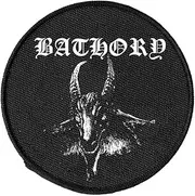 [Plastichead] Bathory Goat Band Logo Circle Sew on Patch One Size