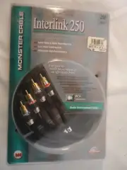 Monster Cable Interlink 250 RCA Connection Audio Interconnect 2m/6.6ft NIB