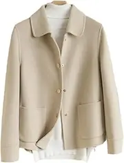 [cicisksi] Winter Spring Women Wool Formal Jackets Outerwear Ladies Cashmere Top Plus Size Two-Sided 100% Wool Woolen Coat
