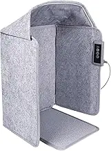 Portable Space Heater - Adjustable Thermostat Folding Flat Heater | Electric Foot Warmer, 210W Legs Radiator with 45° Tip-Over and Overheat Protection, Quiet Floor Toe Cozy Under Desk for Legs