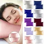 Satin Pillowcase Standard Set Of 2 Silky Pillow Cases Covers For 20x26In Pillow
