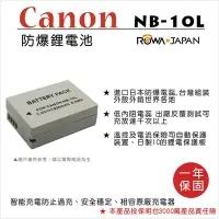 在飛比找Yahoo奇摩拍賣-7-11運費0元優惠優惠-無敵兔@樂華 FOR Canon NB-10L 相機電池 鋰