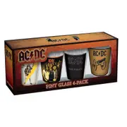 4pc iCUP Inc 16oz AC/DC Classic Covers Pint Glass Drinking Cup Drinkware Set