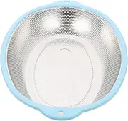 LIFKOME Stainless Steel Rice Draining Basket Fine Mesh Strainer for Washing Fruits Vegetables and Rice Practical Kitchen Drain Basket for Efficient Liquid Filtration and Easy Use