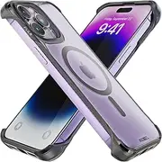 Phone REBEL iPhone 14 Pro Max Case[Frosted FLEX Series]Exposed Sides for Comfort,Strong MagSafe,Translucent,Protective Shockproof,Upgraded Frameless Cover 6.7 Inch 2023 (Frosted FLEX),(FFS14PM)