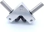 Micro Commutator Spiral Bevel Gearbox 6MM/8MM/10MM Shaft 90-Degree Angle Device Model Gear Aluminum Alloy Parts Angle Drive Steering Gear Device(8mm)