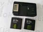 BP-6M battery + LCD universal charger for NOKIA 6233 6280 6288 9300 N73 N77 N93