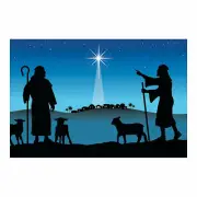 Star Of Bethlehem Backdrop Banner, Party Decor, 3 Pieces