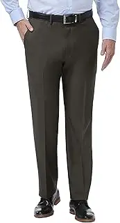 [Haggar] Men's Premium Comfort Classic Fit Flat Front Expandable Waist Pant