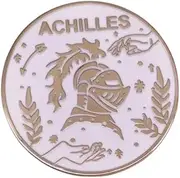 [Pinstant] Achilles Achilleus Epic War Hero Troy Iliad Heel Ancient Greece Greek Mythology 1.6" Enamel Pin Badge, 1.6 Inches, enamel, enamel