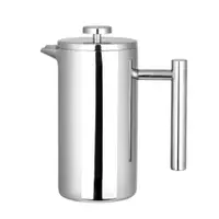 在飛比找蝦皮商城精選優惠-304不鏽鋼法壓壺 手衝咖啡壺法式雙層保溫過濾壺家用沖茶壺法