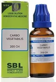 SBL Carbo Vegetabilis 200 CH (30ml) - Pack Of 1 Bottle & (Free St. George’s ALFALFA TONIC 60ml with Every Order)