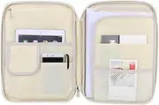 Baxnore 5colors A4 Document Bag, Business Zipped Portfolio with Handle, Travel Document Folder, A4 Art Folder Carry Case for Office Home School (Paars)