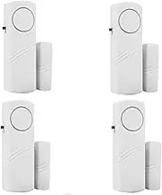 4 Pack Security Window/Door Alarm, Door Open Chime, Magnetic Burglar Alert Sensor, Loud Door Alarms for Kids Safety, DIY for Home Security, Office Protection,Shopping Store AAA Battery