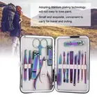 15Pcs/Set Portable Nail Clippers Manicure Scissors Grooming Tool Kit Stainle FTD