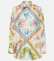 [Zimmermann] Zimmermann Halcyon floral silk blouse AU 12 multicoloured