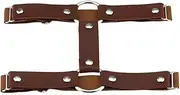 [LAIFEKE] Women 2 Rows Leather Adjustable Elastic Thigh Ring Garters Punk Gothic Harness Garter Belt