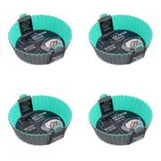 8pc Lemon & Lime Reusable Silicone Baking Air Fryer Tray Round 20x6cm Assort