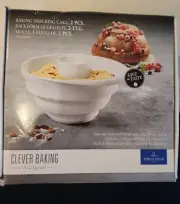 Villeroy & Boch Clever Baking 2 pc. Baking dish Ring Cake White NWT-RetiredT