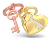 Metalmorphose Miniature 3D Metal Keychain - Key To My Heart, Whitehill MTM365-01