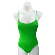 NEW Zara Green Scoop Neck Stretch Spaghetti Strap Cami Tank Bodysuit Top Size S