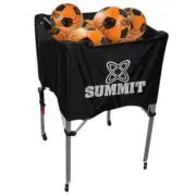 Summit Ball Carry Cart Portable Basketball Netball Rack Sports Case Kart Trol...