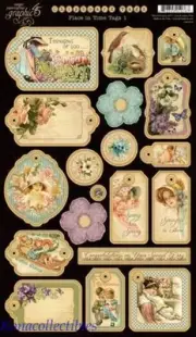 Graphic 45 A Place In Time Chipboard Die-cuts #1 New! Spring, Holidays!