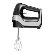 Black Hand Mixer 5 Speed Beaters Whisk Snap-On Case Kitchen Baking 62651