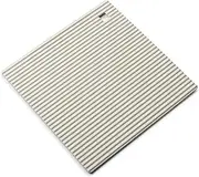 [Zeal] Silicone Trivet Mat Kitchen Worktop Protector for Hot Pots and Pans (18 x 18cm) – Heat Resistant Mat, Non Slip Square Trivet, Cream