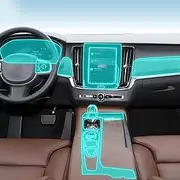 Car Navigation GPS Screen Protector Invisible Transparent Film TPU Interior Film，For Volvo S90 2020-2024