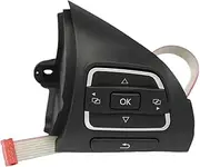 Auto Multifunction Steering Wheel Audio Control Combination Control Switch Compatible with VW Golf Jetta Tiguan Caddy 2008-2018 5C0959537 5C0959538B(Right)