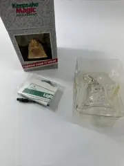 1989 Hallmark Keepsake Magic Lighted Lead Crystal Holiday Bell Ornament New