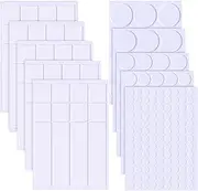 BUSOHA 268PCS Sticky Tack for Wall Hanging, Double Sided Sticky Dots in Different Size, Adhesive Putty Sticky Tack Dots Removable Clear Waterproof Poster Putty for Pictures Festival Decoration