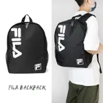 FILA 後背包 BACKPACK 黑 白 男女款 雙肩背 書包 休閒 水壺袋 斐樂 BPU7020BK