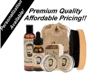 Beard Growth Kit Beard Oil - Balm - Wash - Wax - Soap - Wood Brush - 8 Scents