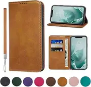 WANDI QAQ iPhone 11 Pro Case Leather flip Wallet with Hanging Rope Card Holder Slots Kickstand Magnetic Folio Shockproof Proof Protective iPhone 11 Pro Cover -Khaki