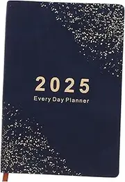 TEHAUX Multi Function Daily Planner Notebook Portable Organizer for Academic Office Use Minimalist PU Material for Notes Memos and Scheduling Design