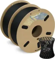 PLA+ Filament 1.75Mm 2Kg Black, PLA plus 3D Printer Filament 2 Pack 1Kg Spool(2.