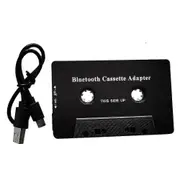 Universal Cassette Bluetooth 5.0 Audio Car Tape Aux Stereo Adapter with Mic for Phone MP3 AUX Cable Black
