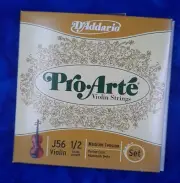 D'Addario J56 Pro-Arte Violin String Set 1/2 Scale Length Medium Tension Perlon
