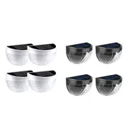 Outdoor Solar Powered LED Wall Lights Door Fence Lights Garden Lamps Waterproof - 4x