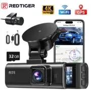 REDTIGER Dash Cam Front and Rear 4K Dash Camera WiFi with Hardwire Kit