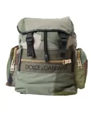 Dolce & Gabbana Military Green Patchwork Rucksack Backpack Bag - RRP 2689.2 USD