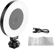 Lazycloud D07 Mobile Live Streaming Selfie Beauty Circular Fill Light Rechargeable Camera Hot Boot Buckle Light Easy Install Easy to Use Black