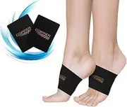 Copper Fit Health Unisex Arch Relief Compression Bands for Plantar Fasciitis,Swelling, Black